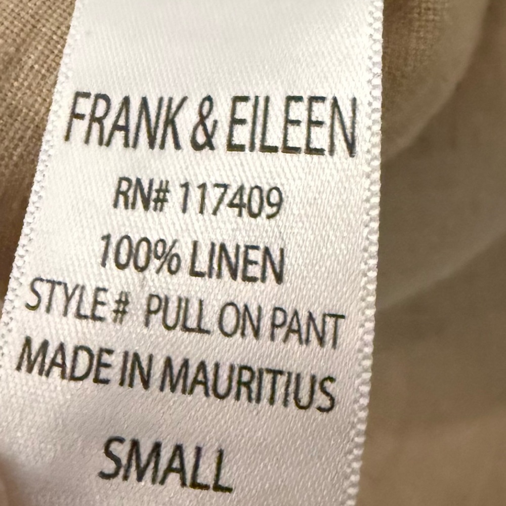 NWOT Frank & Eileen Maisie Pull On Crop Wide Leg Linen Pant Casual Women’s Small - Picture 12 of 12